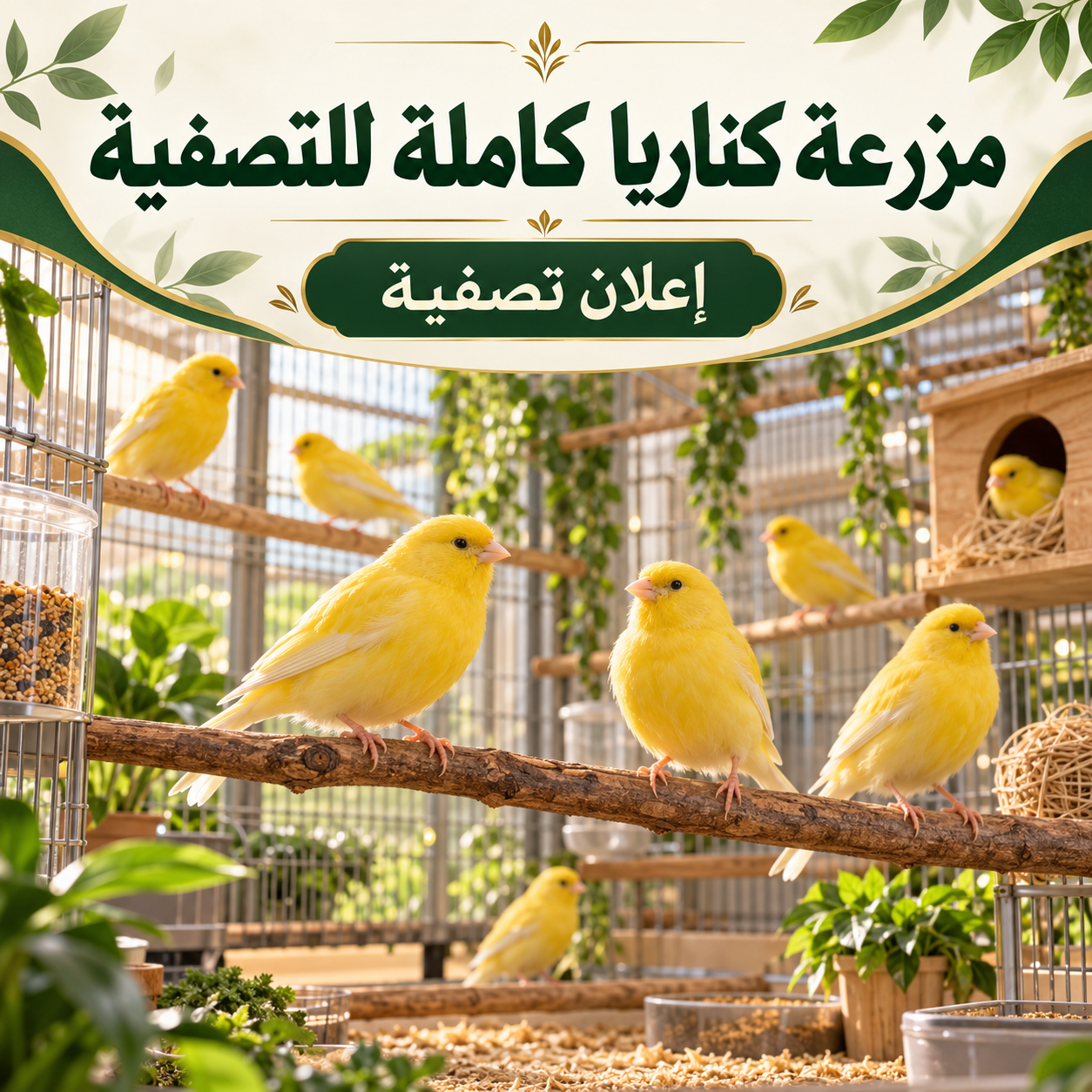 مزرعة كناريا كاملة للتصفية